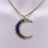 22K and 14K Gold Nugget Crescent Moon Pendant Kirsten's Corner