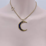 22K and 14K Gold Nugget Crescent Moon Pendant Kirsten's Corner