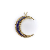 22K and 14K Gold Nugget Crescent Moon Pendant Kirsten's Corner