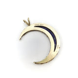 22K and 14K Gold Nugget Crescent Moon Pendant Kirsten's Corner