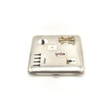 Grachev Brothers "The Four Vices" Imperial Russian Enameled Cigarette Case Kirsten's Corner