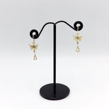 Signature 14K Gold Swallow Earrings With Pear-Shaped Yellow Sapphires Earrings Kirsten's Corner Jewelry