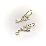 Signature 14K Gold Swallow Earrings With Pear-Shaped Yellow Sapphires Earrings Kirsten's Corner Jewelry