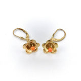 14K Retro Coral Bell Dangle Earrings Earrings Kirsten's Corner Jewelry