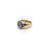 14K Victorian Era Signature Evil Eye Ring w/ Diamonds & Sapphires Ring Kirsten's Corner Jewelry