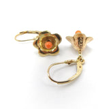 14K Retro Coral Bell Dangle Earrings Earrings Kirsten's Corner Jewelry