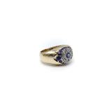14K Victorian Era Signature Evil Eye Ring w/ Diamonds & Sapphires Ring Kirsten's Corner Jewelry