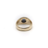 14K Victorian Era Signature Evil Eye Ring w/ Diamonds & Sapphires Ring Kirsten's Corner Jewelry