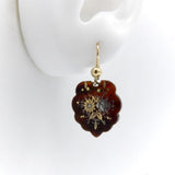 Victorian Floral Pique Earrings with 14K Gold & Silver Details Earrings Kirsten's Corner