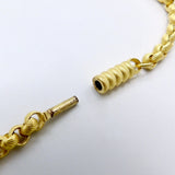 Georgian Pinchbeck Muff Chain Necklace with Original Clasp Chain Kirsten's Corner Jewelry