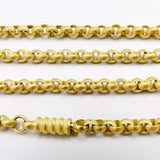 Georgian Pinchbeck Muff Chain Necklace with Original Clasp Chain Kirsten's Corner Jewelry