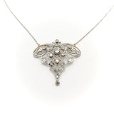 Edwardian 14K Gold and Platinum Diamond Necklace Necklace Kirsten's Corner Jewelry