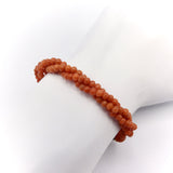 Triple Strand Victorian Salmon Coral Bracelet with 14K Gold Clasp Bracelet Kirsten's Corner