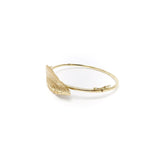 14K Gold Retro Leaf Bangle Bracelet Bracelet Kirsten's Corner