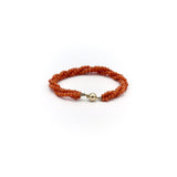 Triple Strand Victorian Salmon Coral Bracelet with 14K Gold Clasp Bracelet Kirsten's Corner