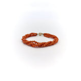 Triple Strand Victorian Salmon Coral Bracelet with 14K Gold Clasp Bracelet Kirsten's Corner