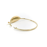 14K Gold Retro Leaf Bangle Bracelet Bracelet Kirsten's Corner