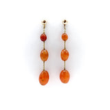 Victorian 14K Gold Carnelian Drop Earrings Earrings Kirsten's Corner