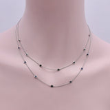 14K White Gold Sapphire by the Yard Necklace Necklace Kirsten's Corner