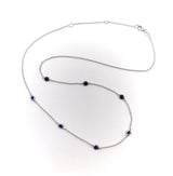 14K White Gold Sapphire by the Yard Necklace Necklace Kirsten's Corner