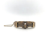 10K Rose Gold Victorian Architectural Taille d’Epargne Bracelet Bracelet Kirsten's Corner