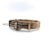 10K Rose Gold Victorian Architectural Taille d’Epargne Bracelet Bracelet Kirsten's Corner