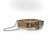 10K Rose Gold Victorian Architectural Taille d’Epargne Bracelet Bracelet Kirsten's Corner