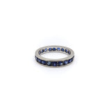 Vintage 14K White Gold Sapphire Eternity Band Ring Kirsten's Corner