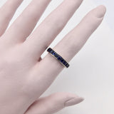 Vintage 14K White Gold Sapphire Eternity Band Ring Kirsten's Corner