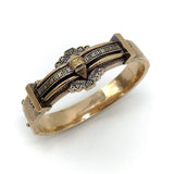 10K Rose Gold Victorian Architectural Taille d’Epargne Bracelet Bracelet Kirsten's Corner