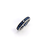 Vintage 14K White Gold Sapphire Eternity Band Ring Kirsten's Corner