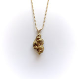 Bulbous 22K Gold Nugget Pendant with Rabbit Ear Bail Pendant Kirsten's Corner