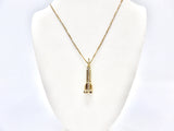 Vintage 14K Gold Empire State Building Charm Necklace with Diamonds Necklaces, Pendants Kirsten's Corner