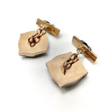 14K Gold Imperial Style Russian Cuff Links with Diamonds and Rubies Cufflinks Kirsten's Corner