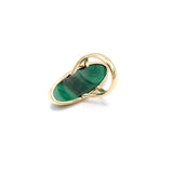 Signature 14K Gold & Malachite Oval Cabochon Ring Ring Kirsten's Corner Jewelry