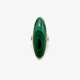 Signature 14K Gold & Malachite Oval Cabochon Ring Ring Kirsten's Corner Jewelry