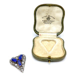 Victorian Ceylon No Heat Sapphire and Rose Cut Diamond Heart Shaped Pendant Pendant Kirsten's Corner Jewelry