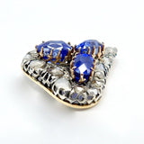 Victorian Ceylon No Heat Sapphire and Rose Cut Diamond Heart Shaped Pendant Pendant Kirsten's Corner Jewelry
