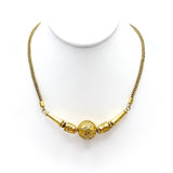 23K Gold Thai Baht Cannetille Necklace Necklace Kirsten's Corner