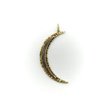 22K and 14K Gold Nugget Crescent Moon Pendant Kirsten's Corner