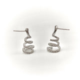 14K Vintage Micro Pave Spiral Earrings Earrings Kirsten's Corner Jewelry