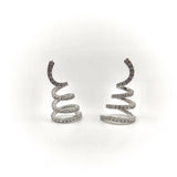 14K Vintage Micro Pave Spiral Earrings Earrings Kirsten's Corner Jewelry