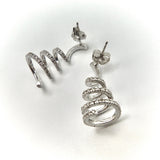 14K Vintage Micro Pave Spiral Earrings Earrings Kirsten's Corner Jewelry