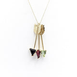 Signature 14K Gold Dark Green Tourmaline Gemstone Arrow Pendant Pendant, Charm Kirsten's Corner Jewelry