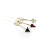 Signature 14K Gold Dark Green Tourmaline Gemstone Arrow Pendant Pendant, Charm Kirsten's Corner Jewelry