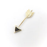Signature 14K Gold Dark Green Tourmaline Gemstone Arrow Pendant Pendant, Charm Kirsten's Corner Jewelry