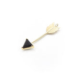 Signature 14K Gold Dark Green Tourmaline Gemstone Arrow Pendant Pendant, Charm Kirsten's Corner Jewelry