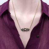 Victorian 18K Gold and Silver Emerald, Pearl and Diamond Necklace Kirsten's Corner