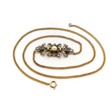 Victorian 18K Gold and Silver Emerald, Pearl and Diamond Necklace Kirsten's Corner