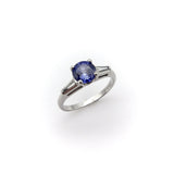 Platinum Ceylon Sapphire and Diamond Ring Ring Kirsten's Corner